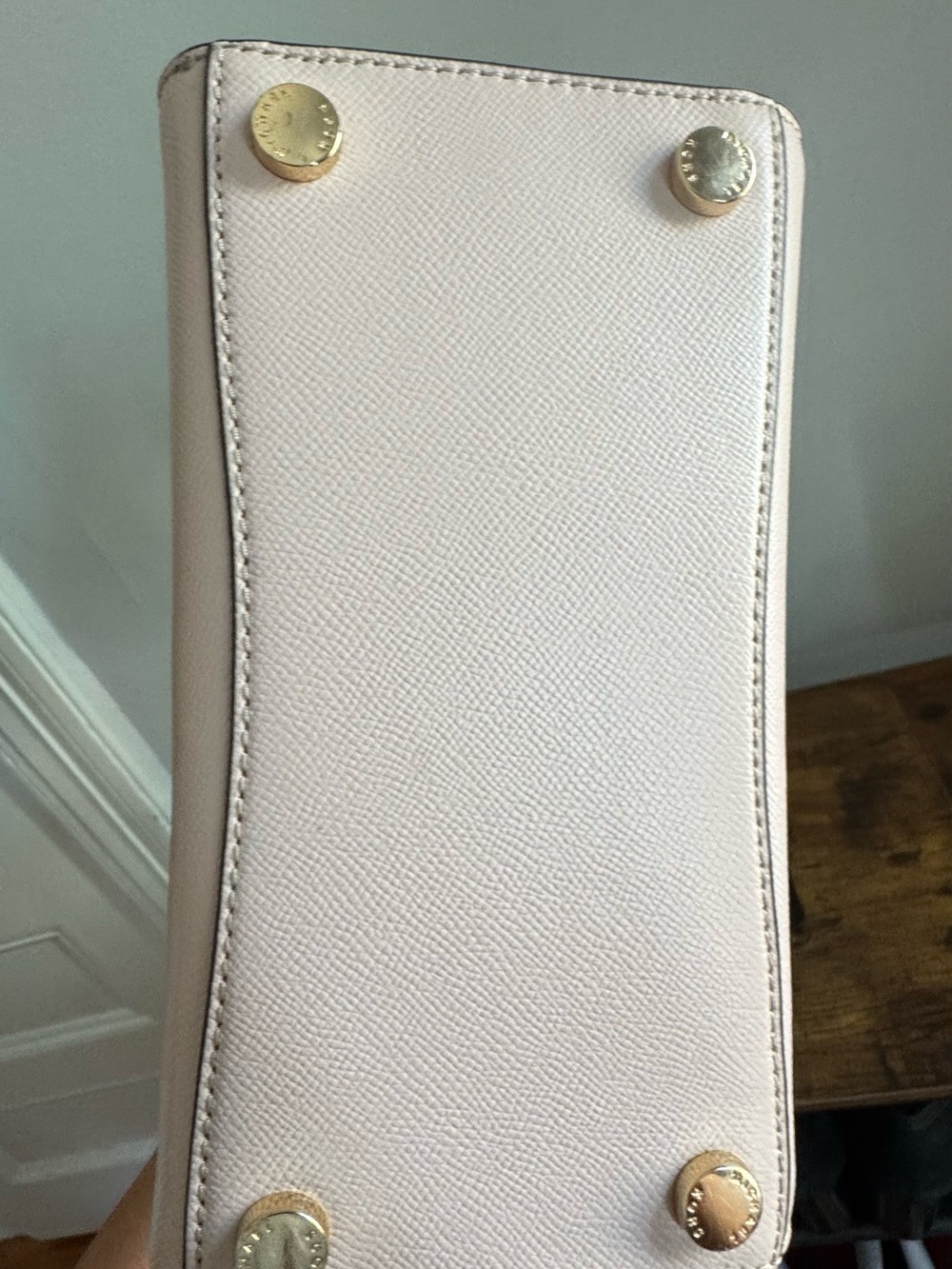 Michael Kors Women's Pale Pink Saffiano Leather Tote - Picture 4 of 5